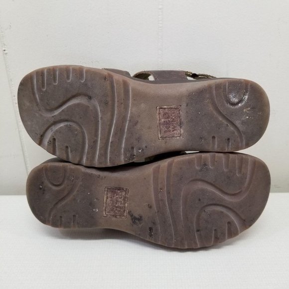 Red Wing Brown Leather Sandals 7.5M Open Toe Wedge - Picture 2 of 8